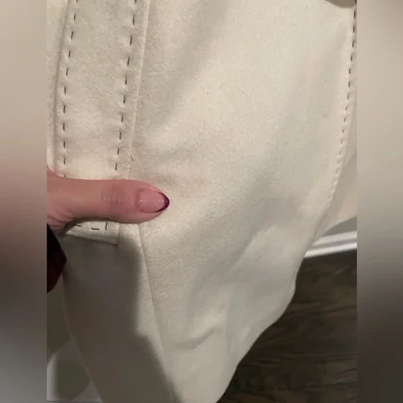 Women’s Via Spiga Peacoat, White Size 6 - Picture 13 of 16